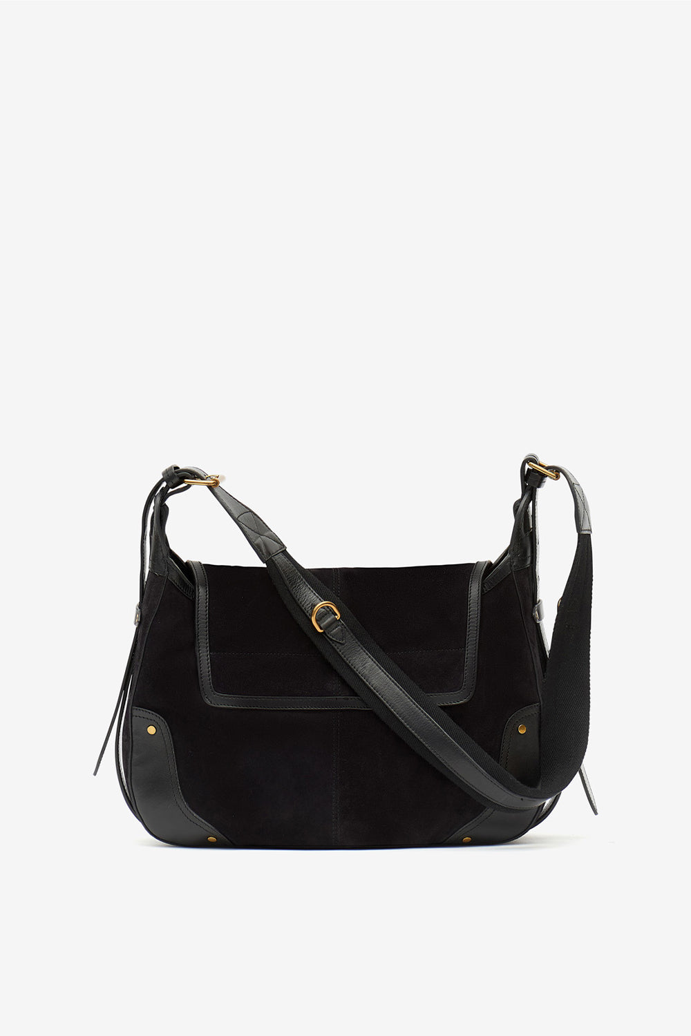 Umhängetasche sierra s aus kalbs-veloursleder - Schwarz gewaschen - Woman - 3