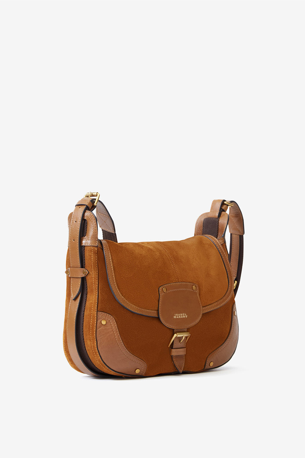 Umhängetasche sierra s aus kalbs-veloursleder - Cognac - Woman - 5