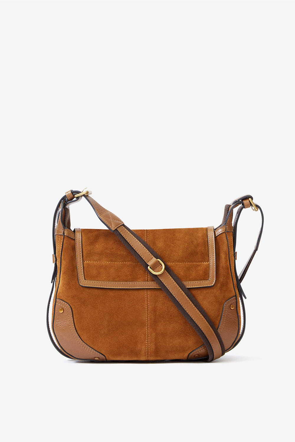 Umhängetasche sierra s aus kalbs-veloursleder - Cognac - Woman - 3