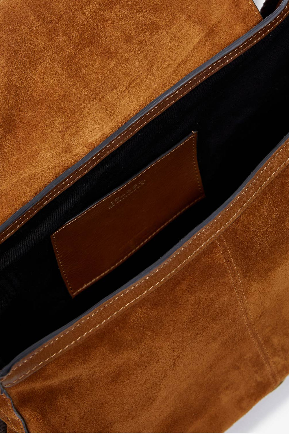 Umhängetasche sierra s aus kalbs-veloursleder - Cognac - Woman - 4