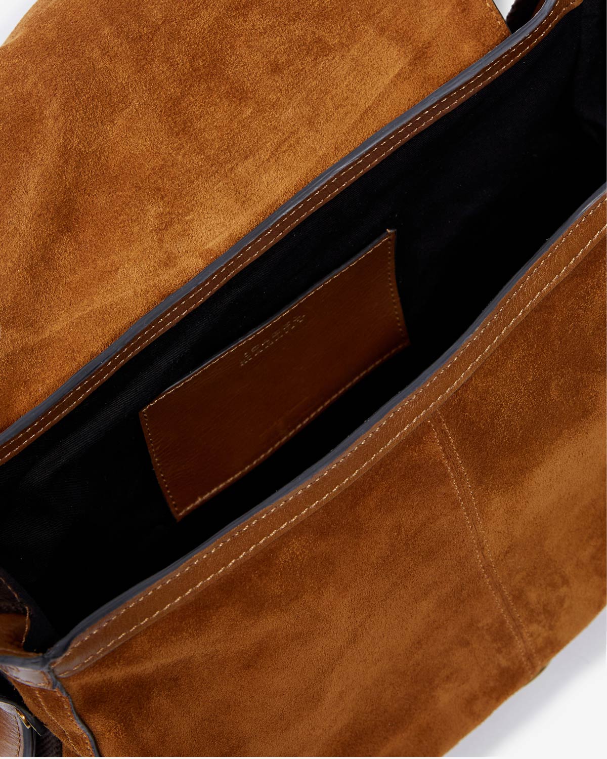 시에라 s 스웨이드 송아지 가죽 메신저 백 - Cognac - Woman - 3