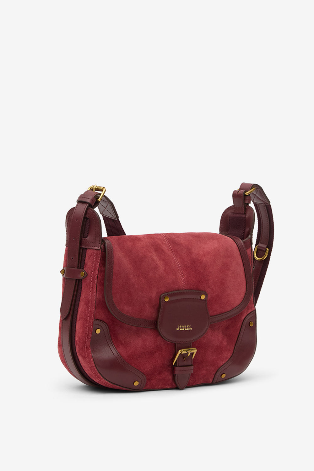 Bolso bandolera sierra s de piel de ante de becerro - Berry - Woman - 5