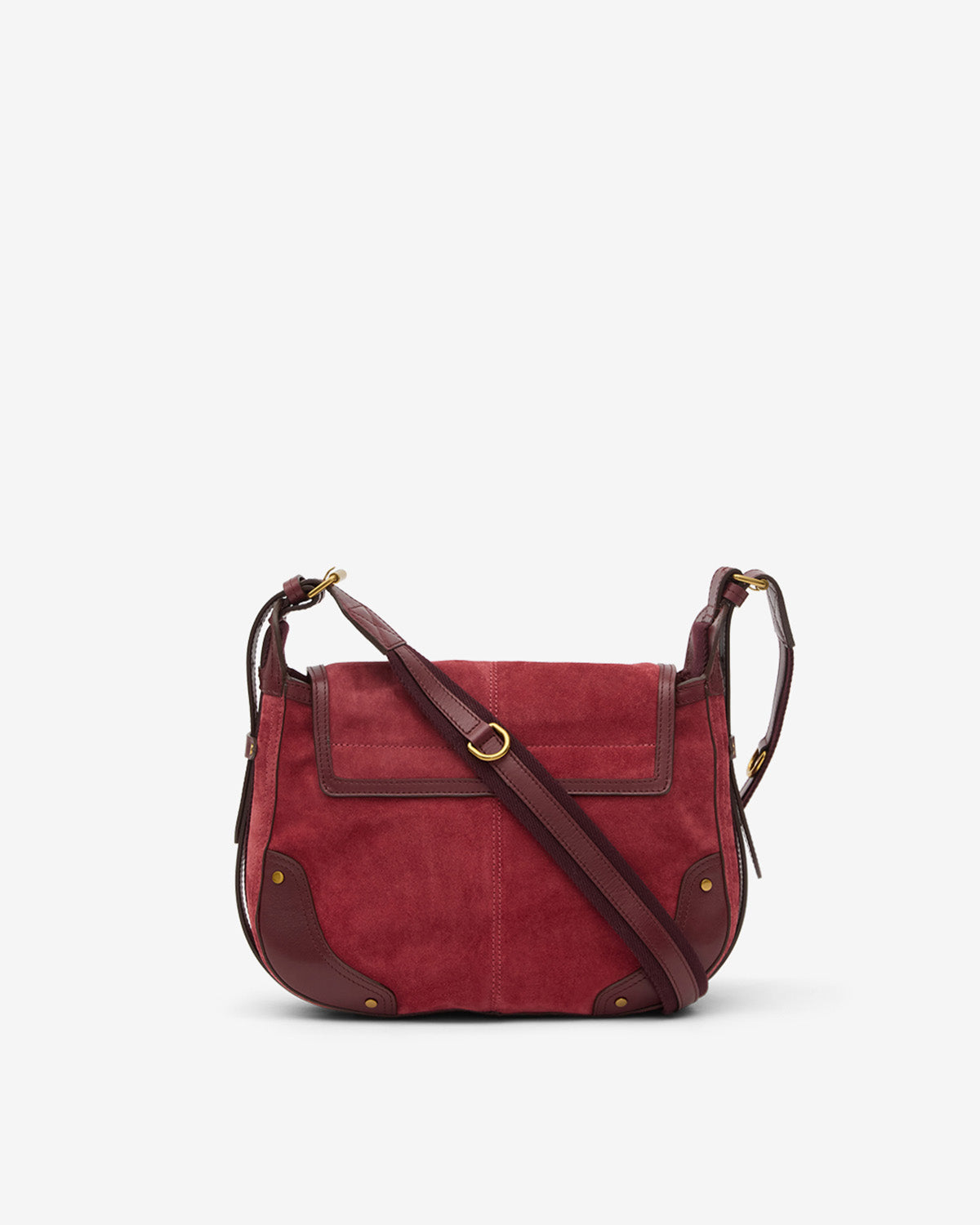 Sac besace sierra s en cuir de veau velours - Berry - Woman - 2