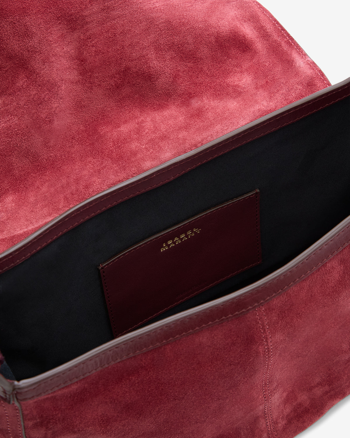 Sac besace sierra s en cuir de veau velours - Berry - Woman - 3