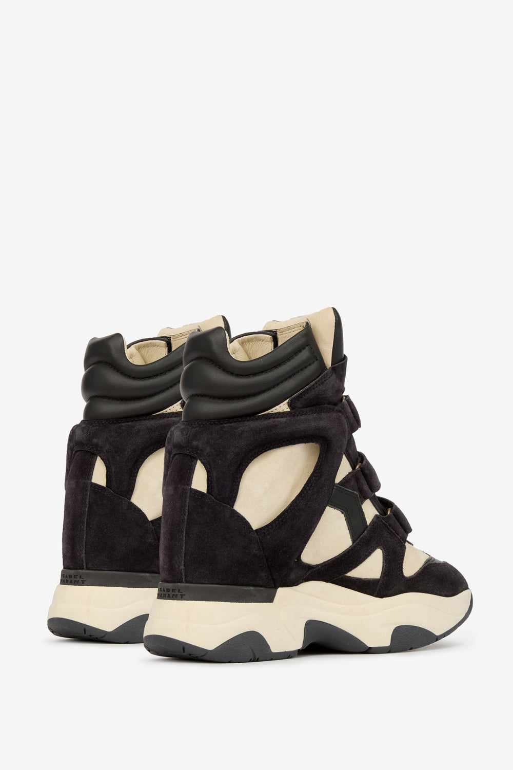 Balskee カーフスエードレザー製 ハイカット プラットフォームスニーカー - Black-chalk - Woman - 2