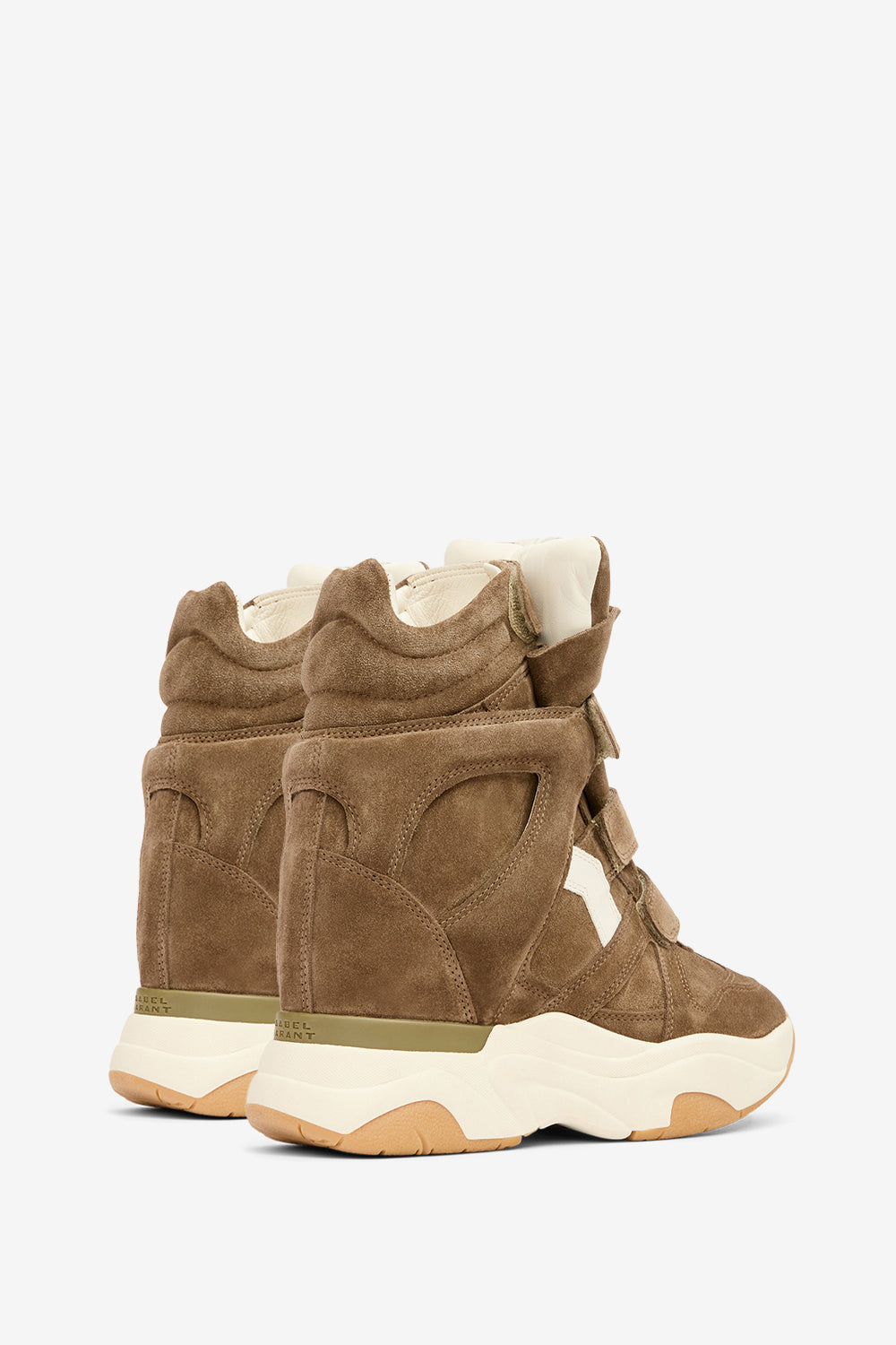 Balskee カーフスエードレザー製 ハイカット プラットフォームスニーカー - Khaki-ecru - Woman - 2