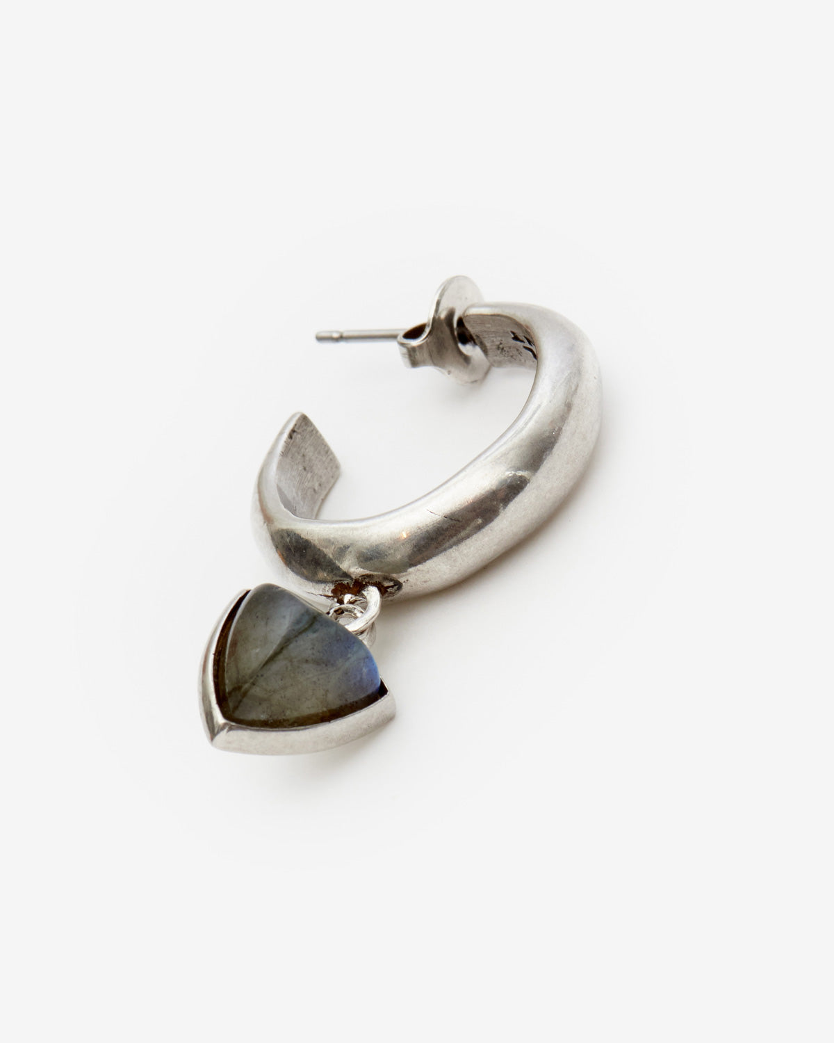 Einzelner ohrring cheerful man mit anhänger - Khaki-silver - Man - 2