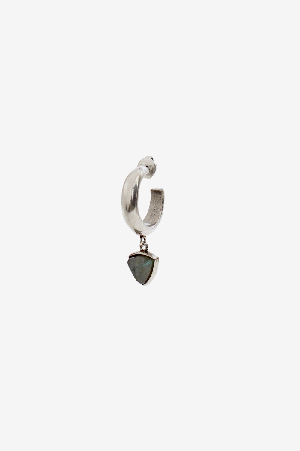 Boucle d'oreille unitaire cheerful man à pendentif - Kaki-argenté - Man - 1