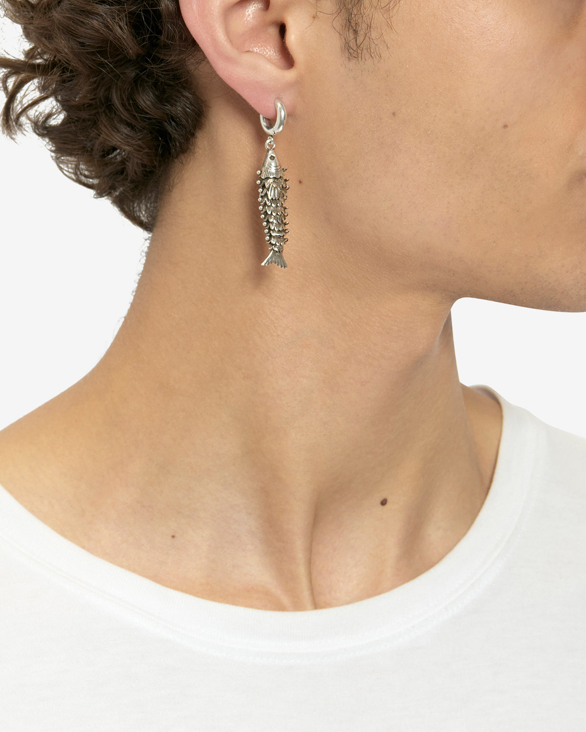 River man フィッシュペンダント付き イヤリング - 銀 - Man - 2