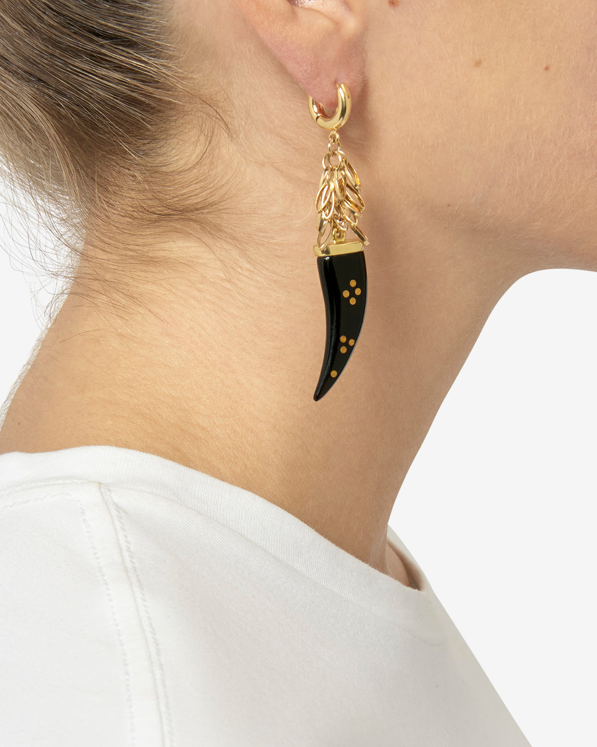 Orecchini a cerchio ellen - Nero - Woman - 2