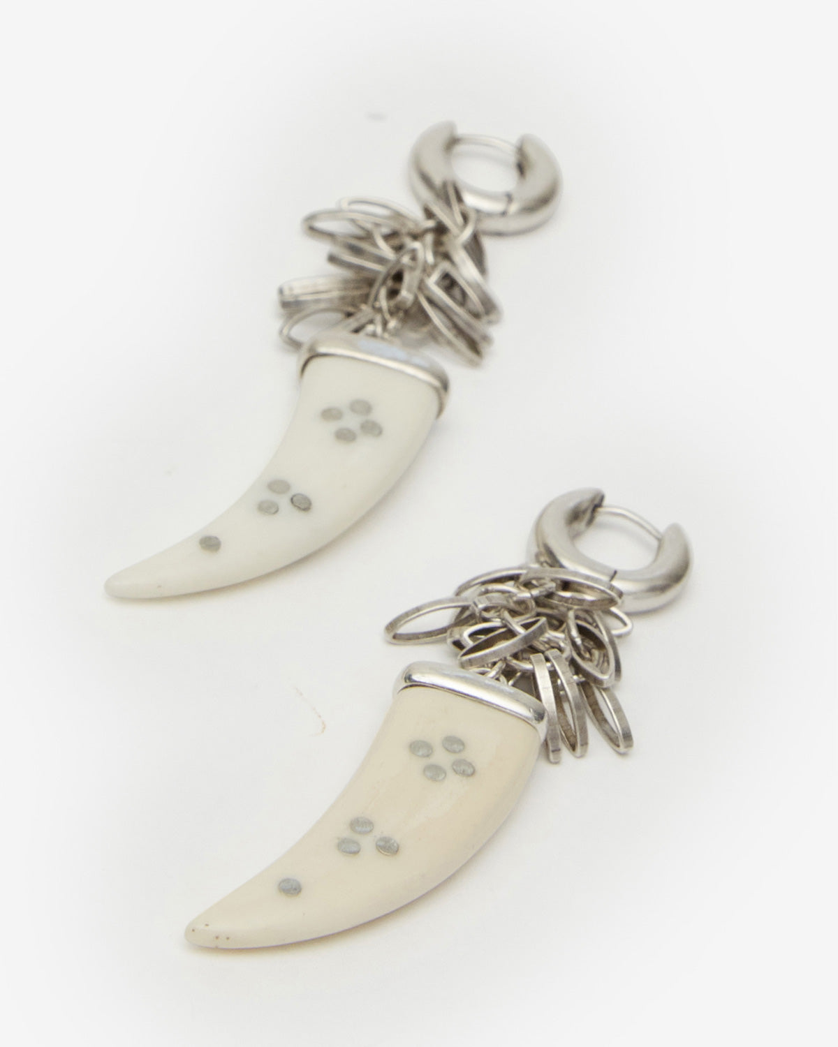 Boucles d'oreilles ellen Woman Écru-argenté 1