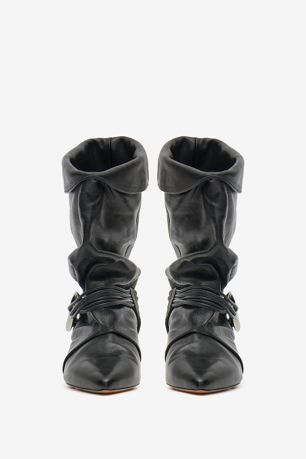 Edrika draped boots with jewels - Black - Woman - 4