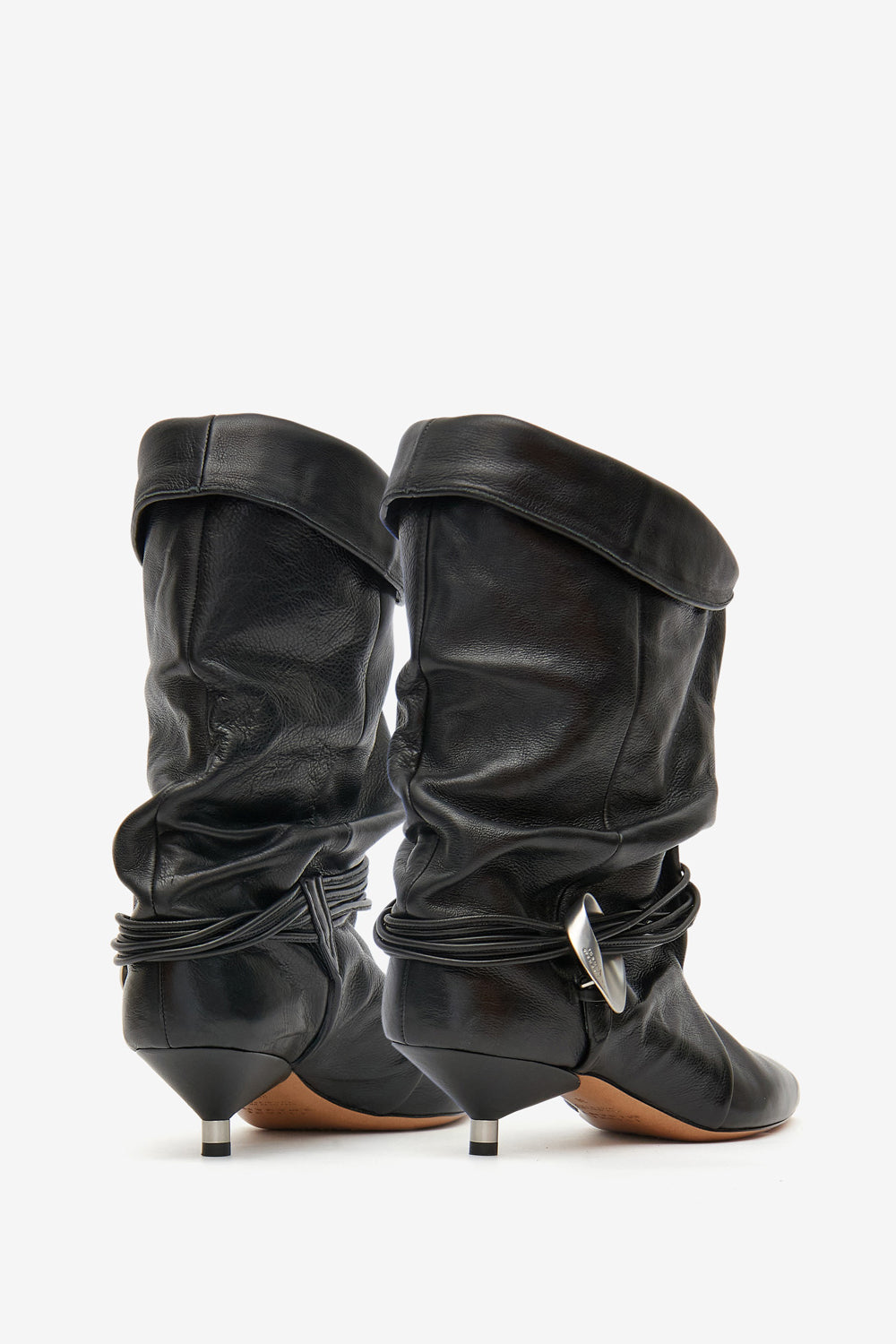 Edrika draped boots with jewels - Black - Woman - 2