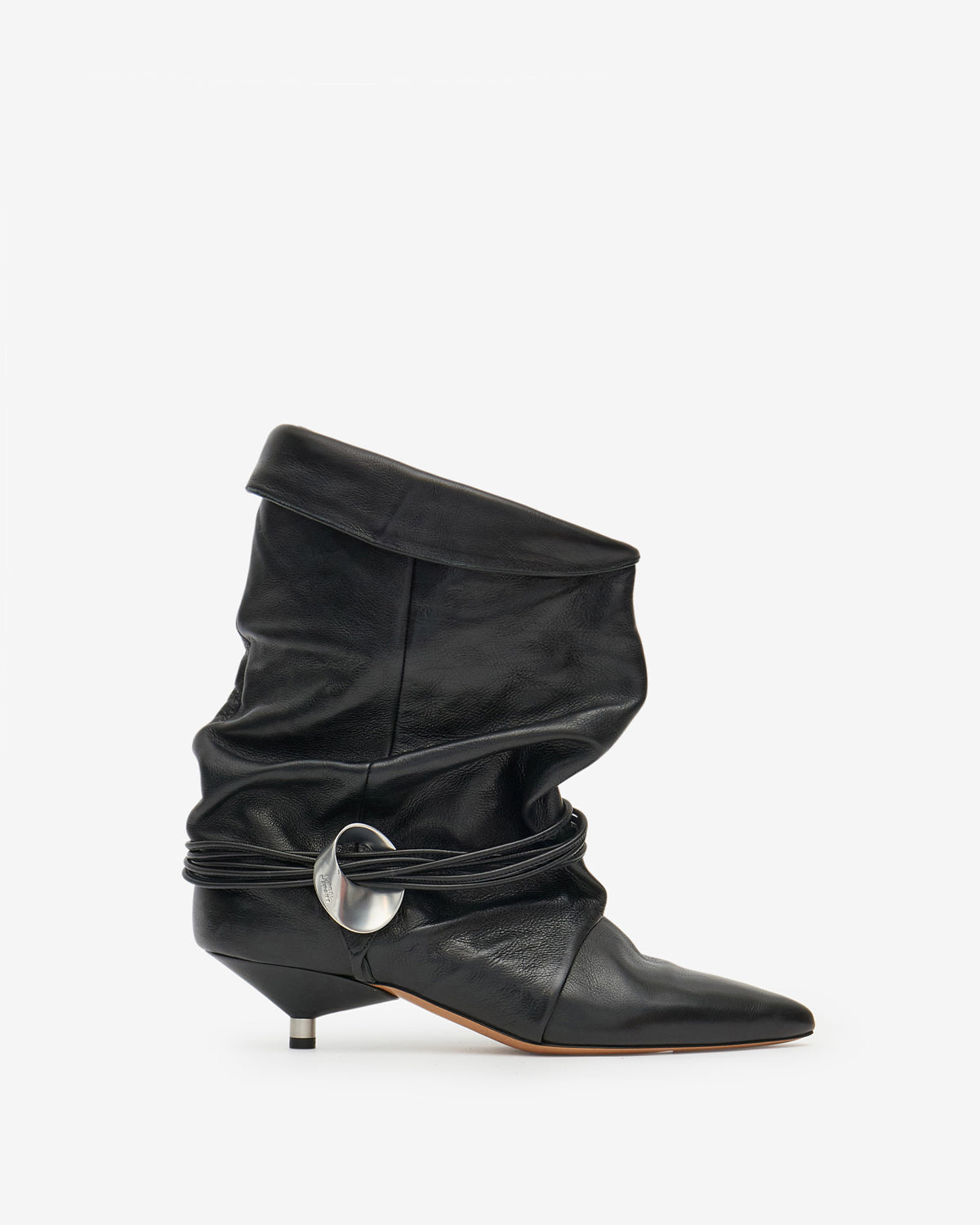 Isabel marant black leather boots online