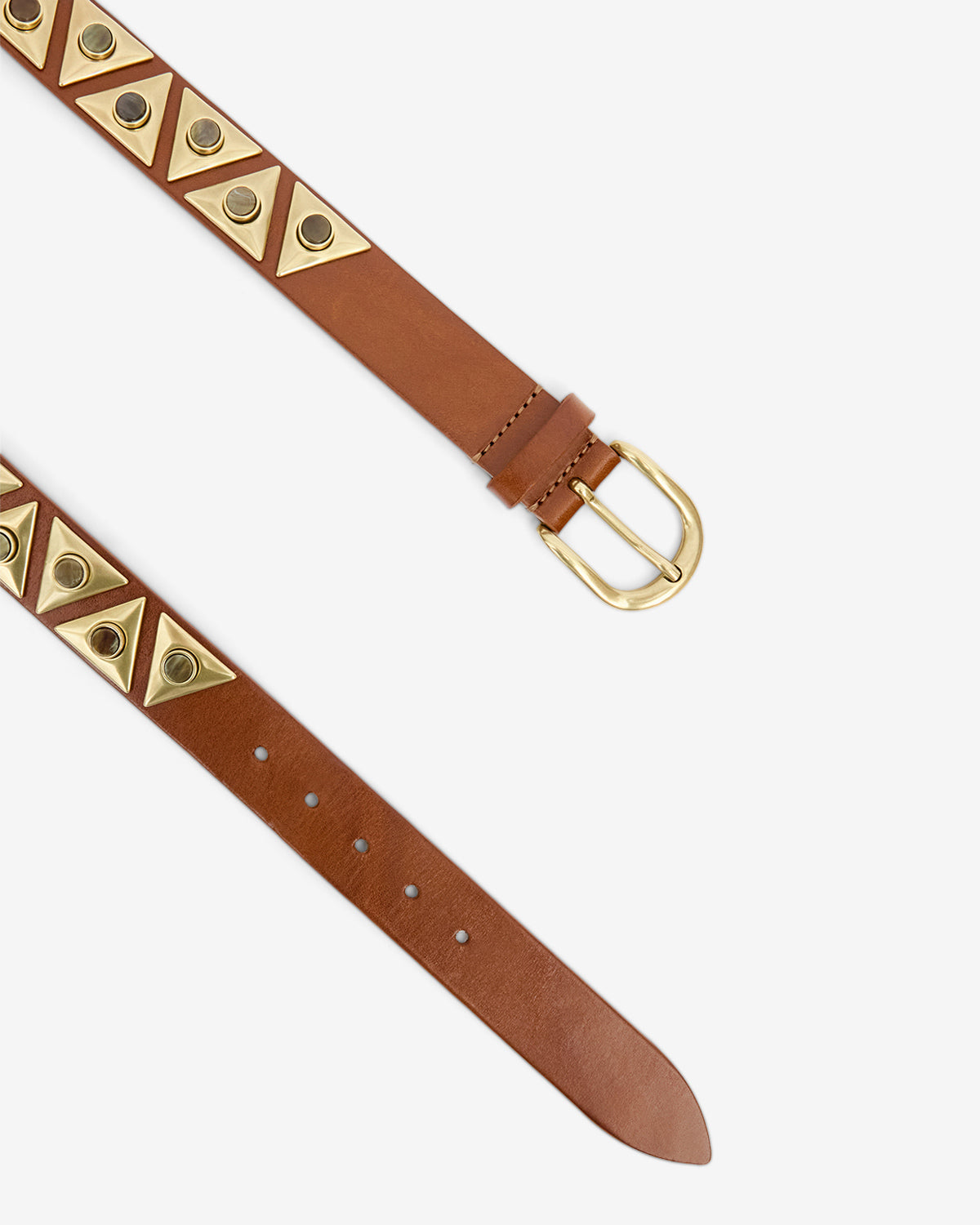 Cintura veliana in pelle decorata - Cachi - Woman - 3