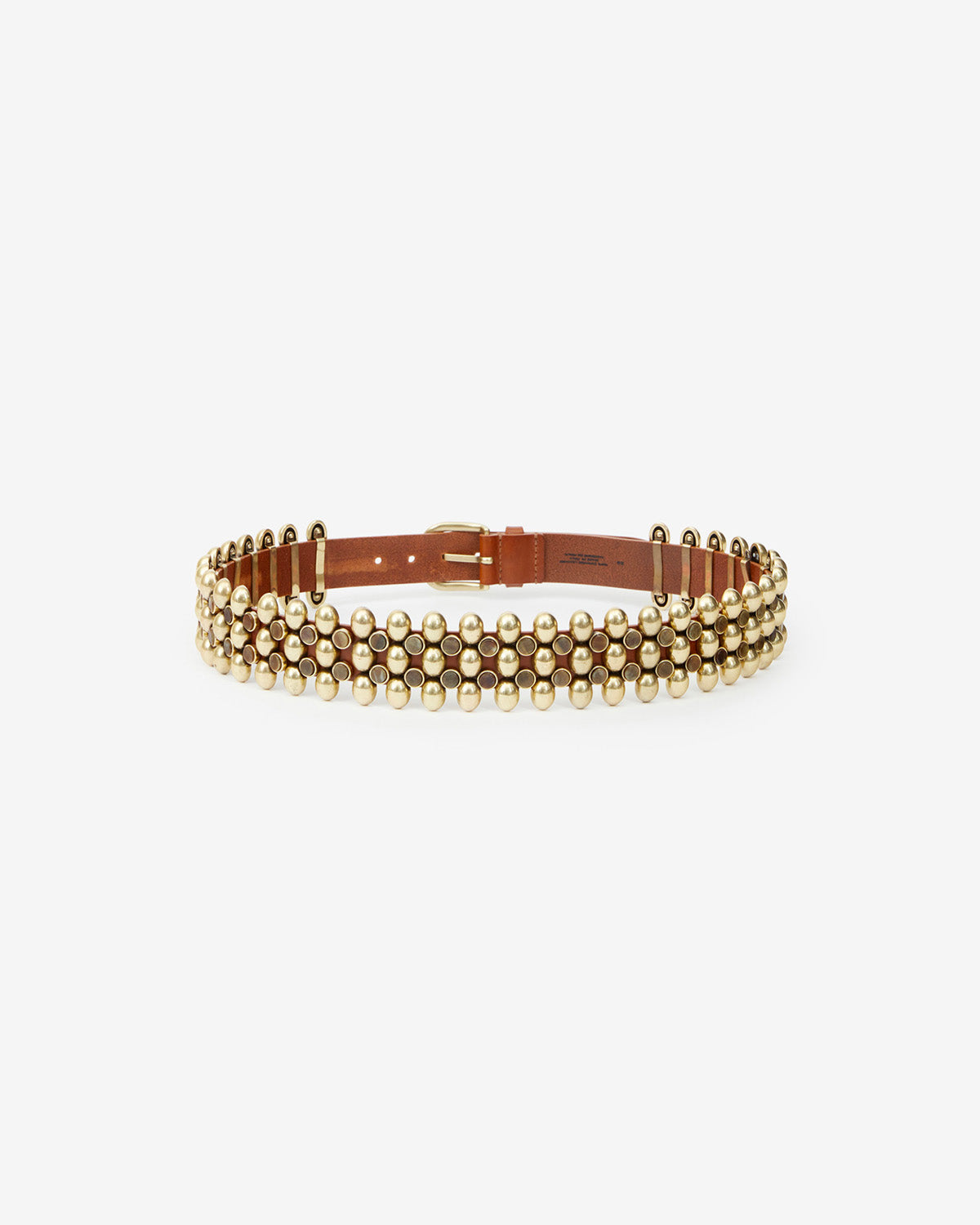 Ceinture varana en cuir et métal  - Kaki - Woman - 2