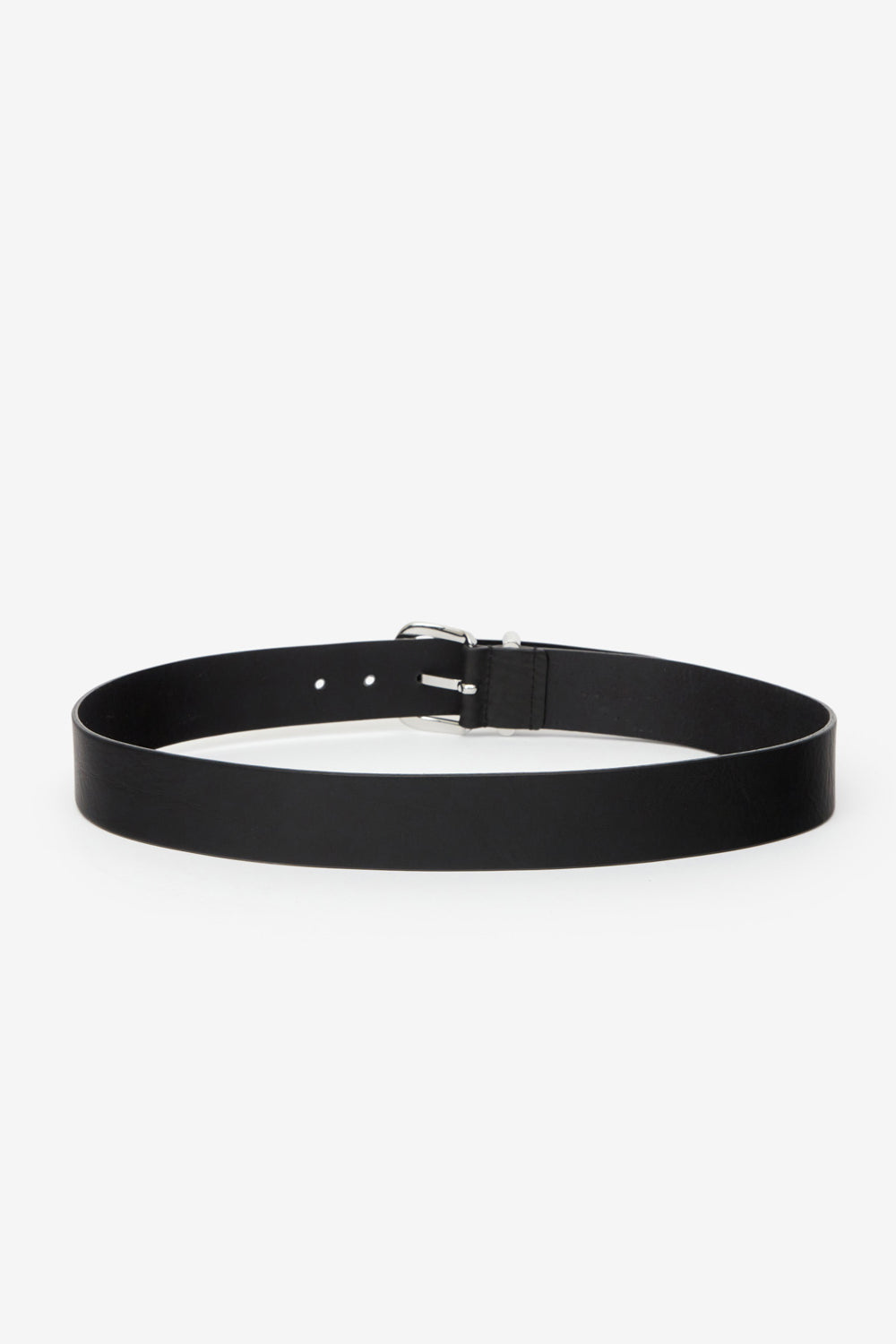 Ceinture delah classique en cuir - Noir et argenté - Man - 4