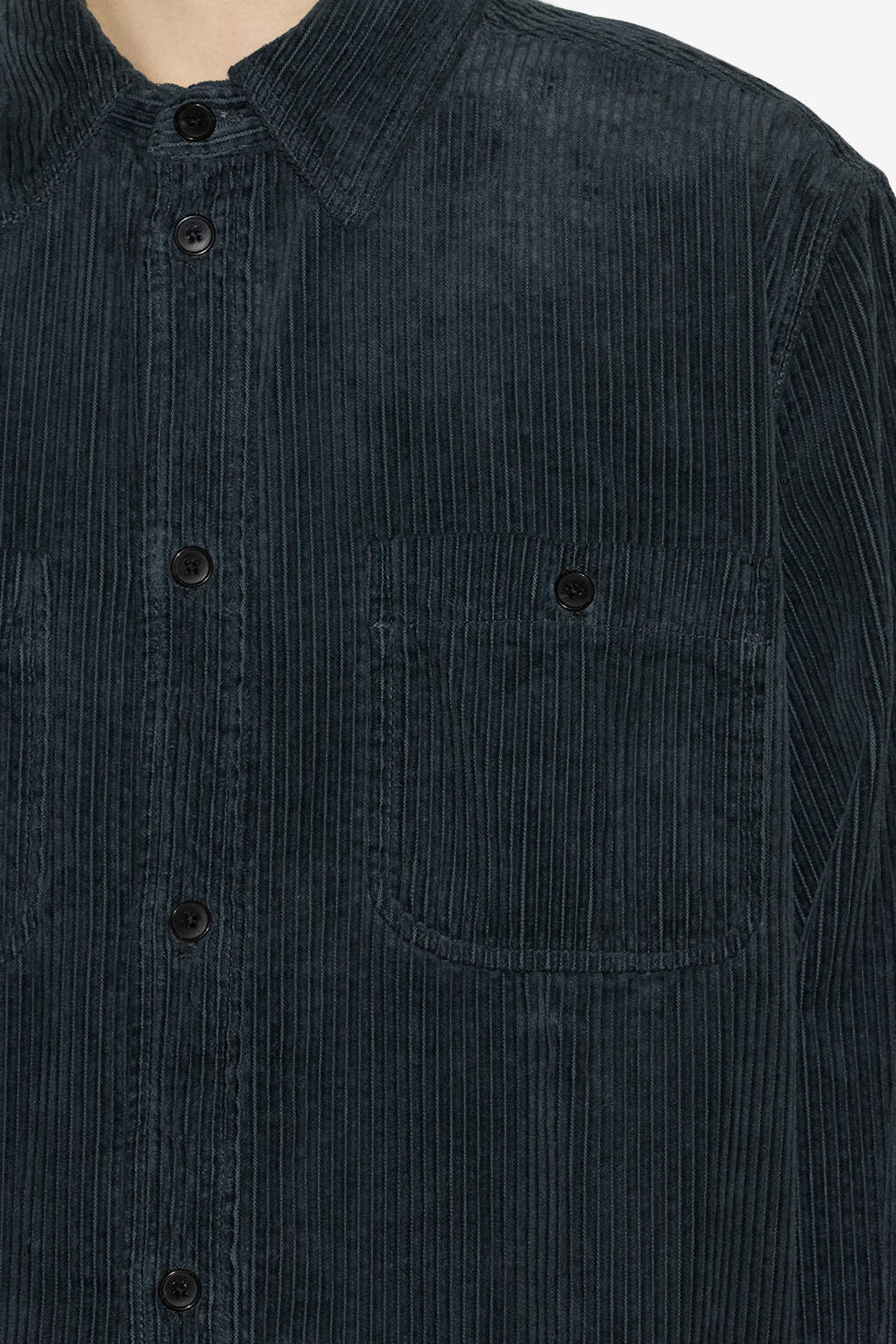 Hemd nario aus cordsamt - Storm blue - Man - 3