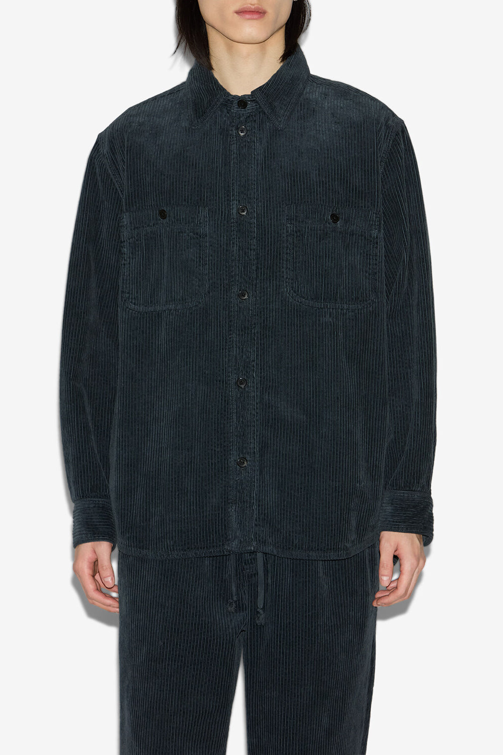 Hemd nario aus cordsamt - Storm blue - Man - 4