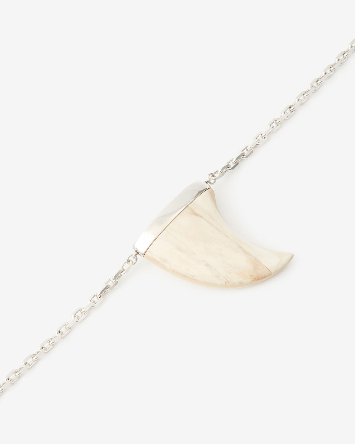 Halskette ellen mit knochenanhänger - Ecru-silver - Woman - 3