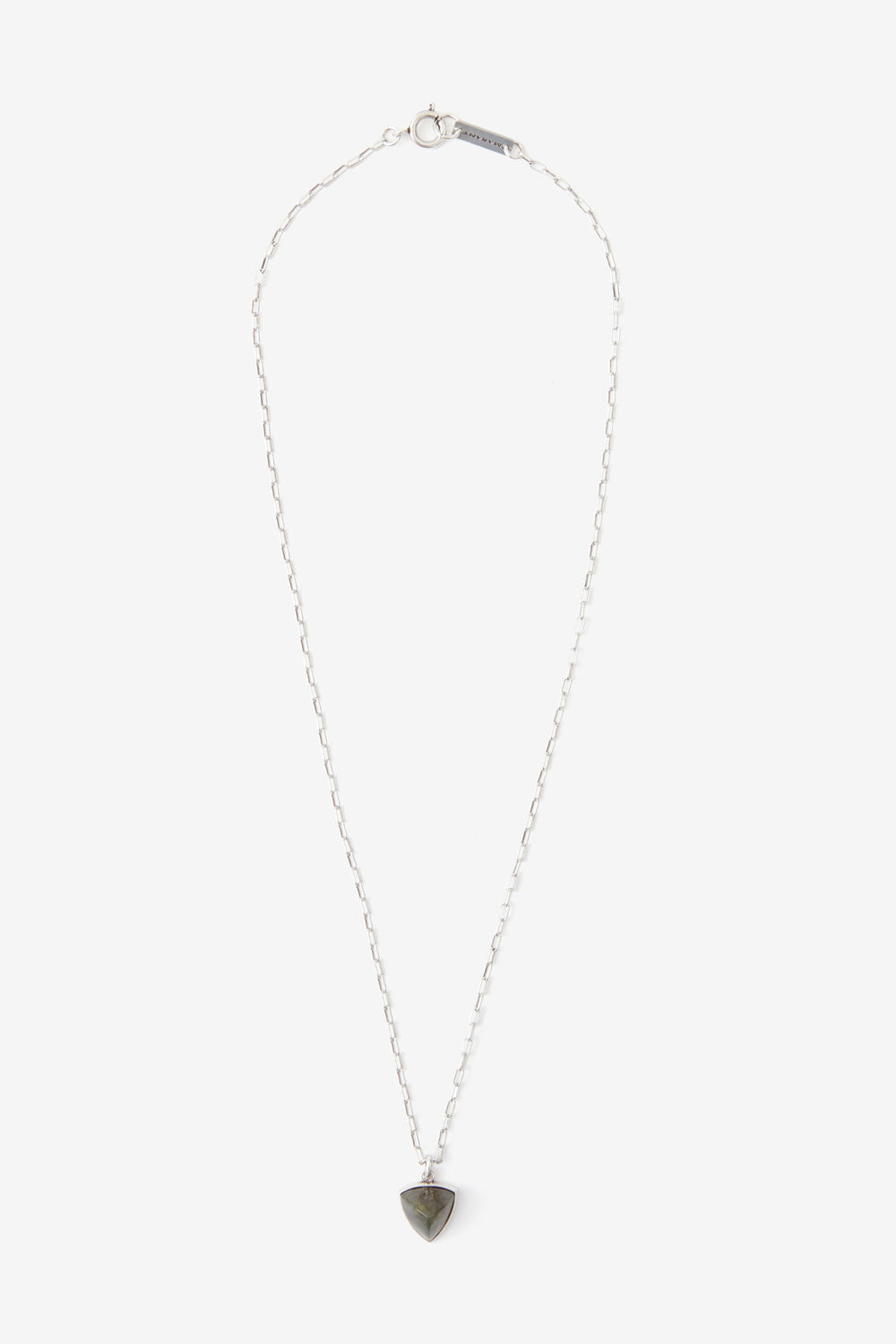 Collier cheerful man à pendentif en pierre - Kaki-argenté - Man - 1