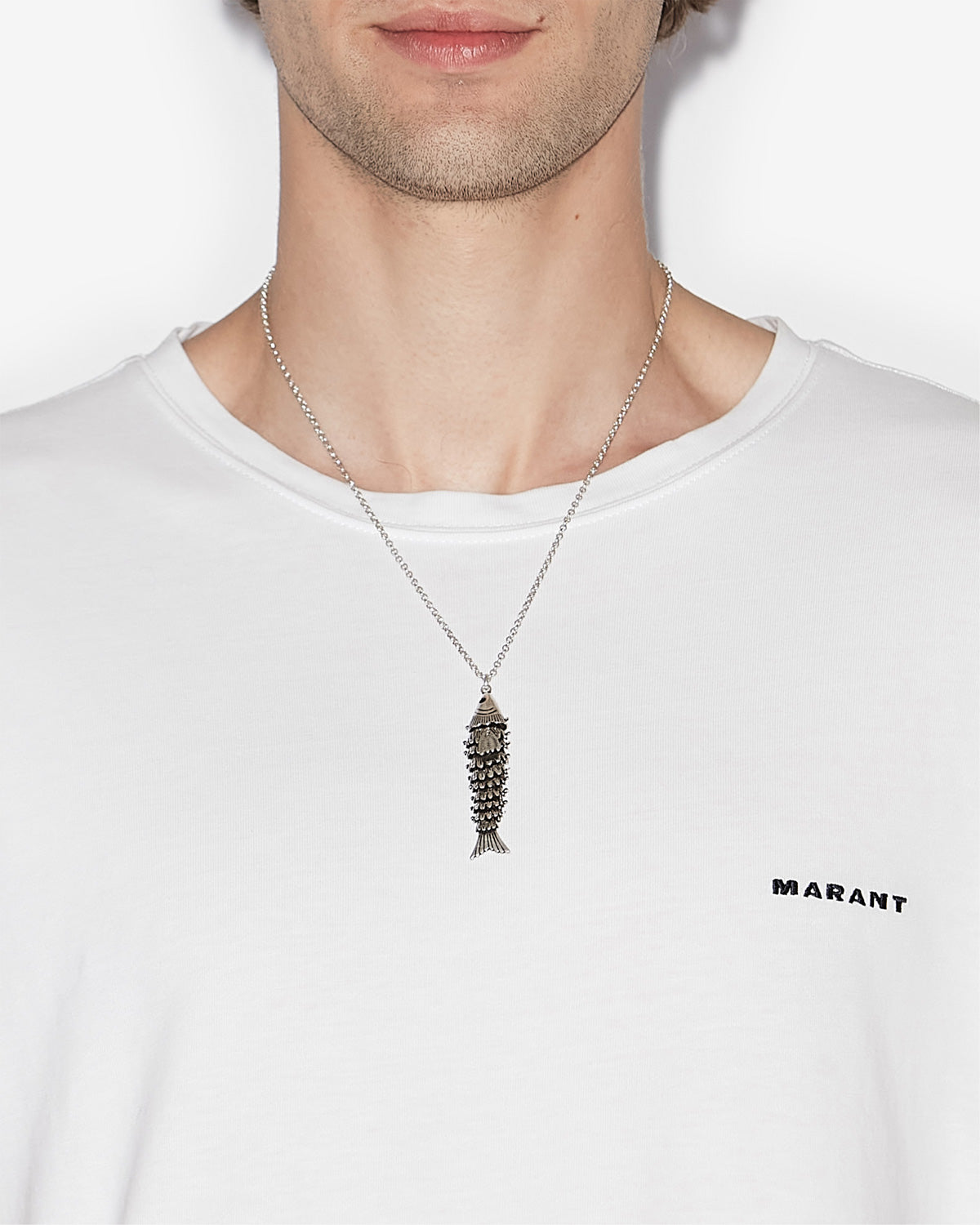 Collana river man con pendente a forma di pesce - Argento - Man - 2