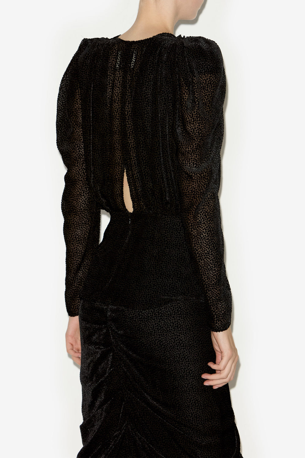 Blusa marlin de terciopelo devoré - Negro - Woman - 5