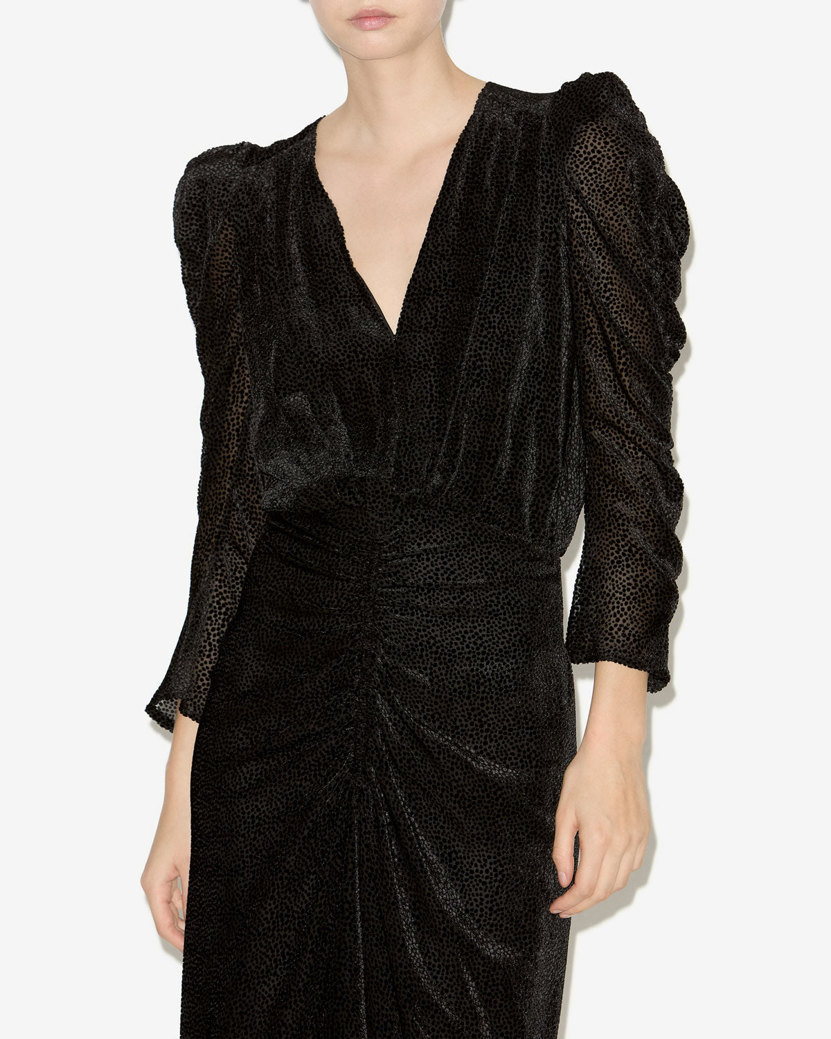 Blusa marlin de terciopelo devoré - Negro - Woman - 3