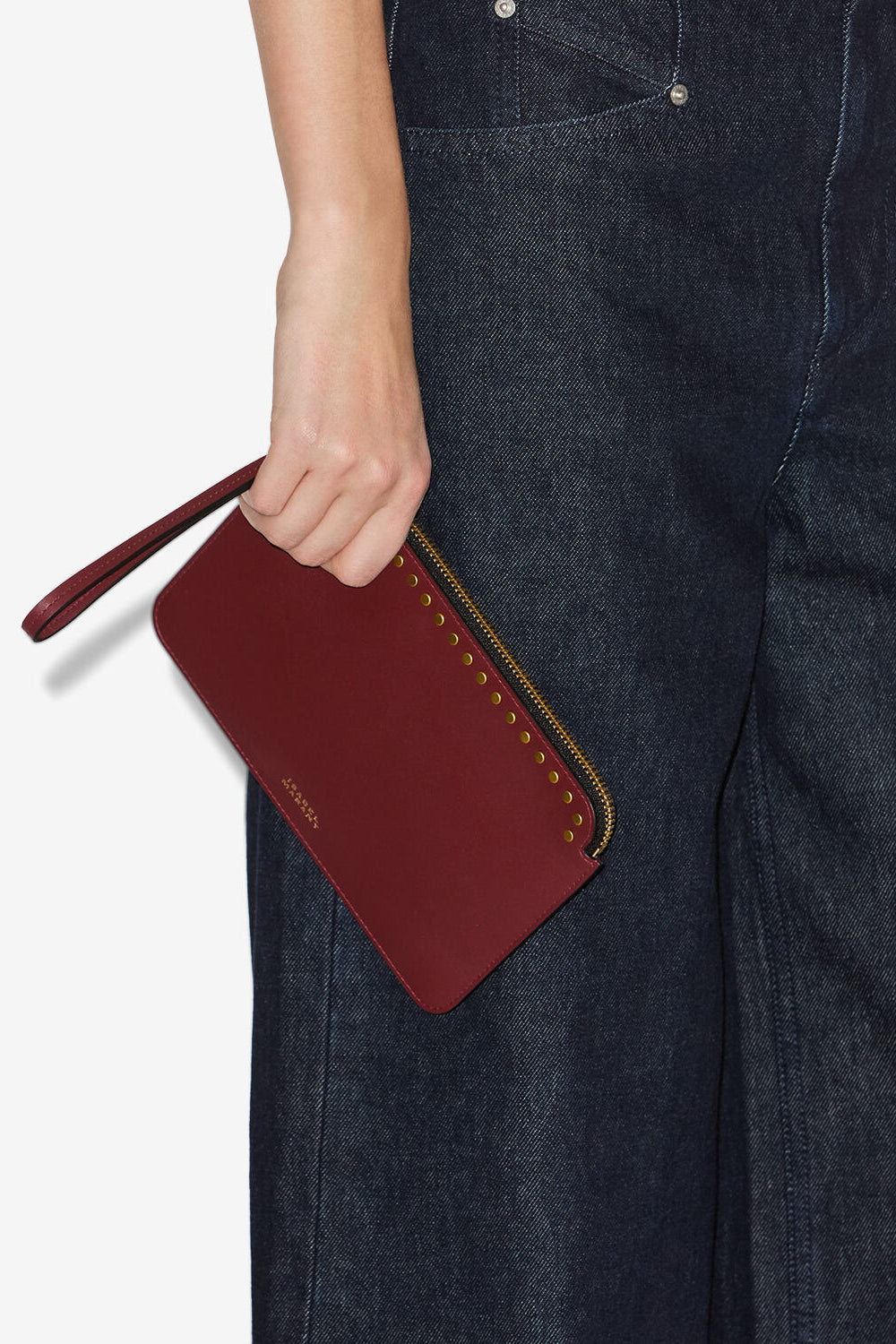 Flat pouch レザー製 クラッチバッグ - ボルドー - Woman - 2
