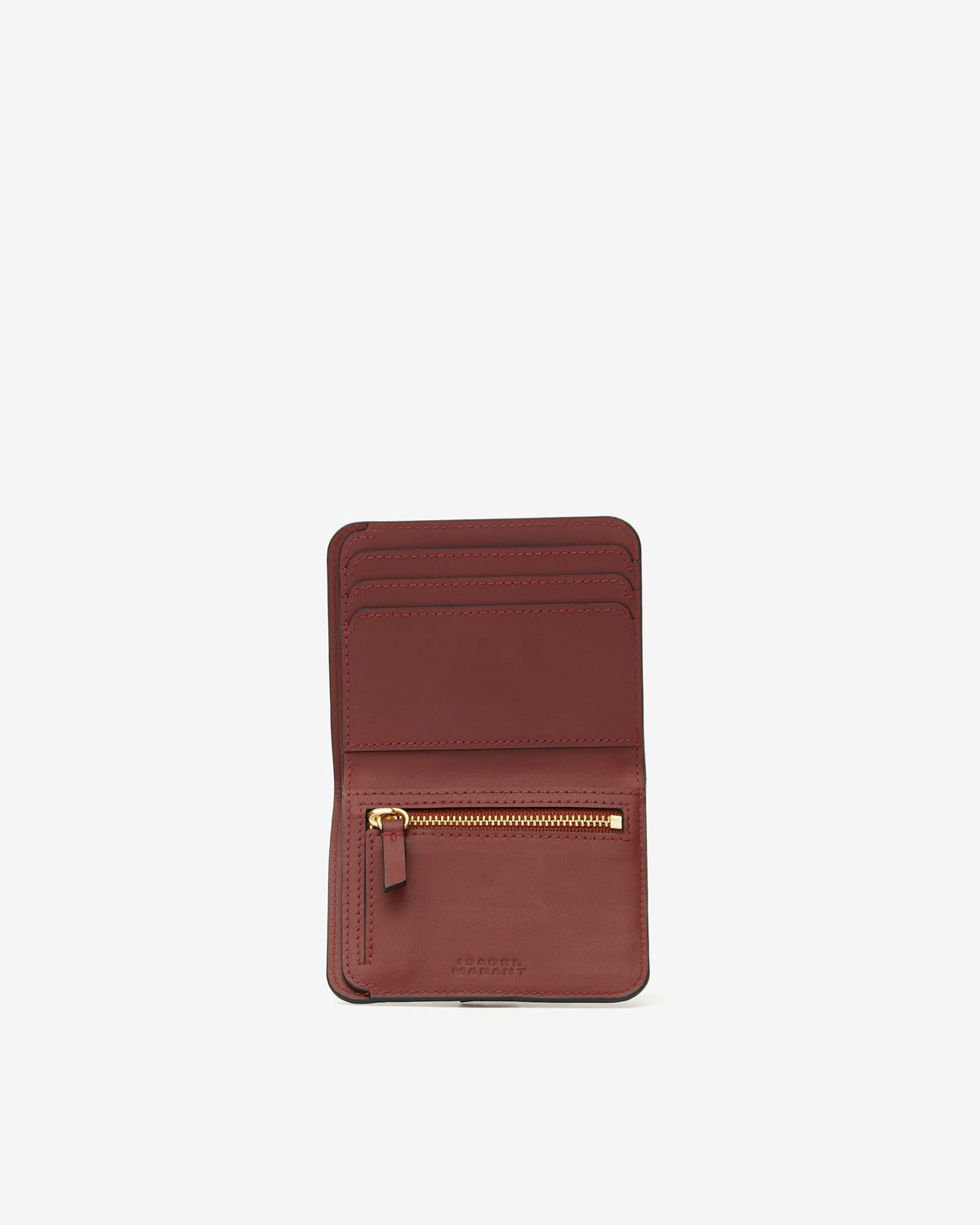 Kleinlederwaren wallet leather Woman Bordeaux 4