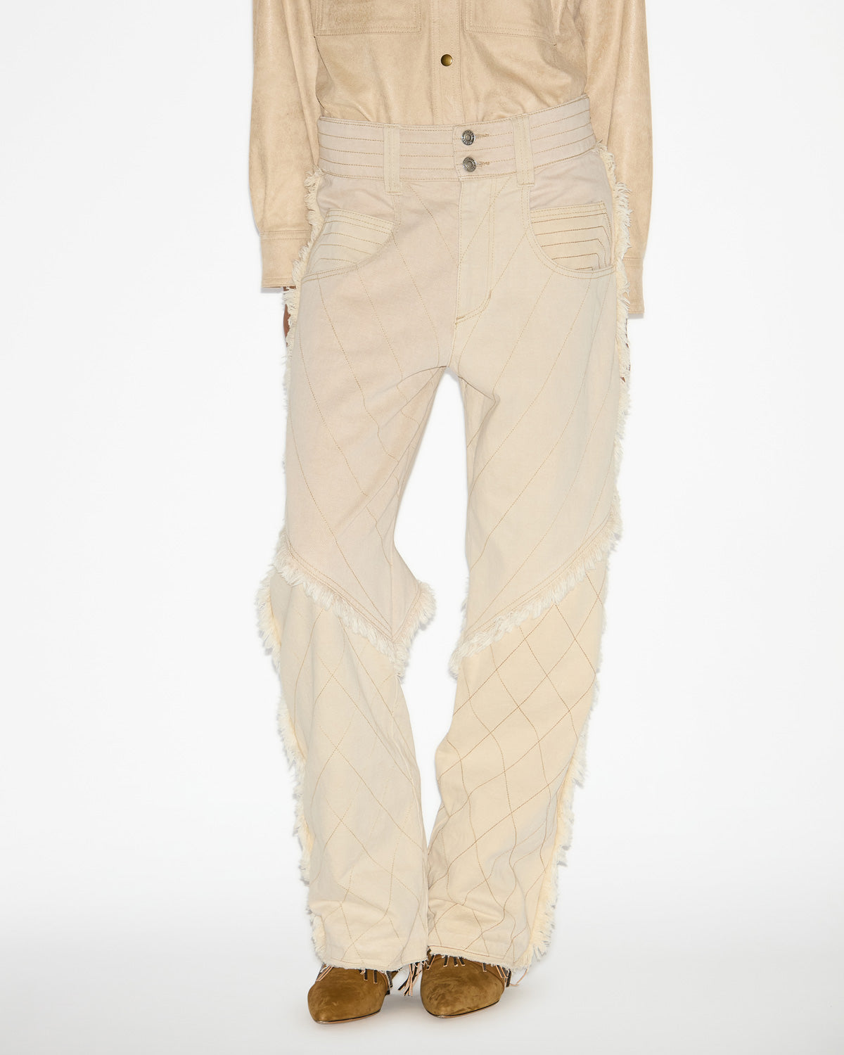 Pantalon shanila Woman Écru 5