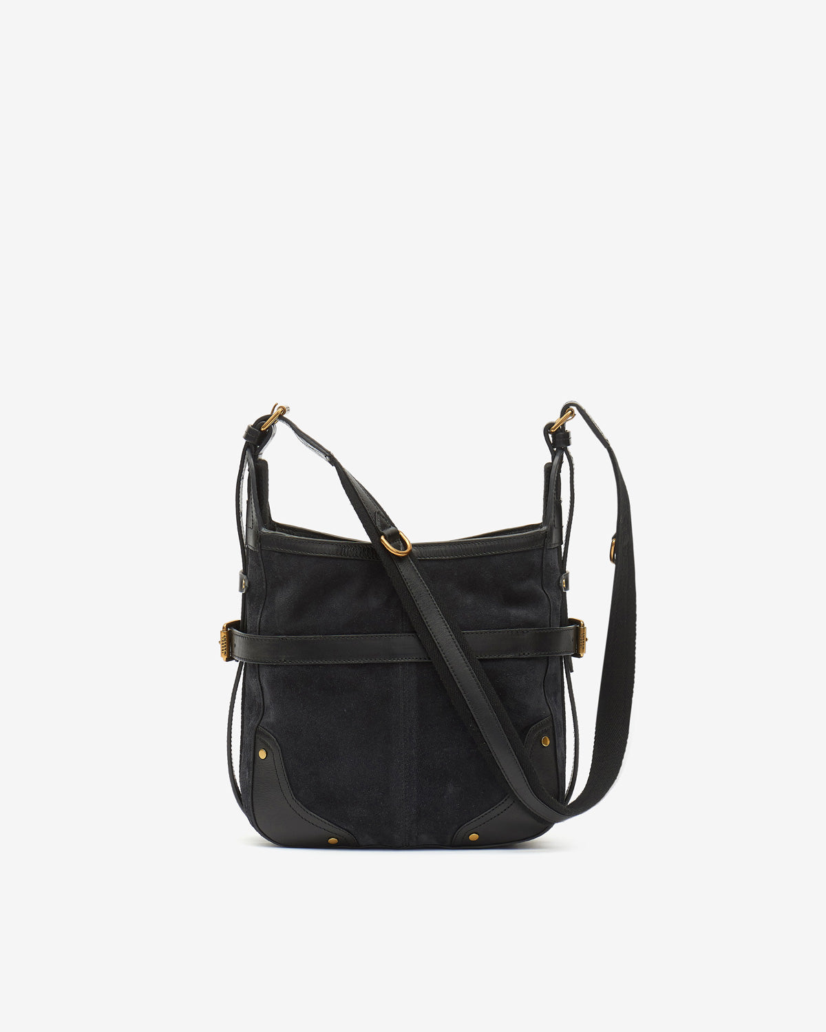 Sierra hobo s shoulder bag in suede leather - Black - Woman - 2