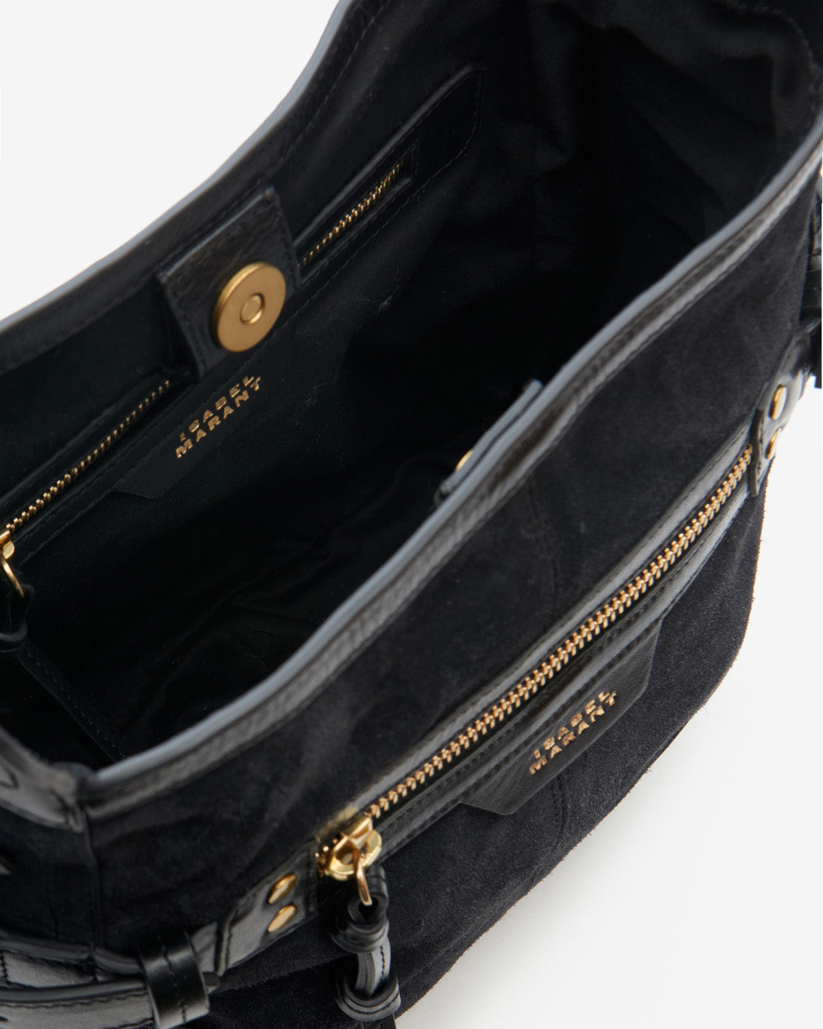 Sierra hobo s shoulder bag in suede leather - Black - Woman - 3