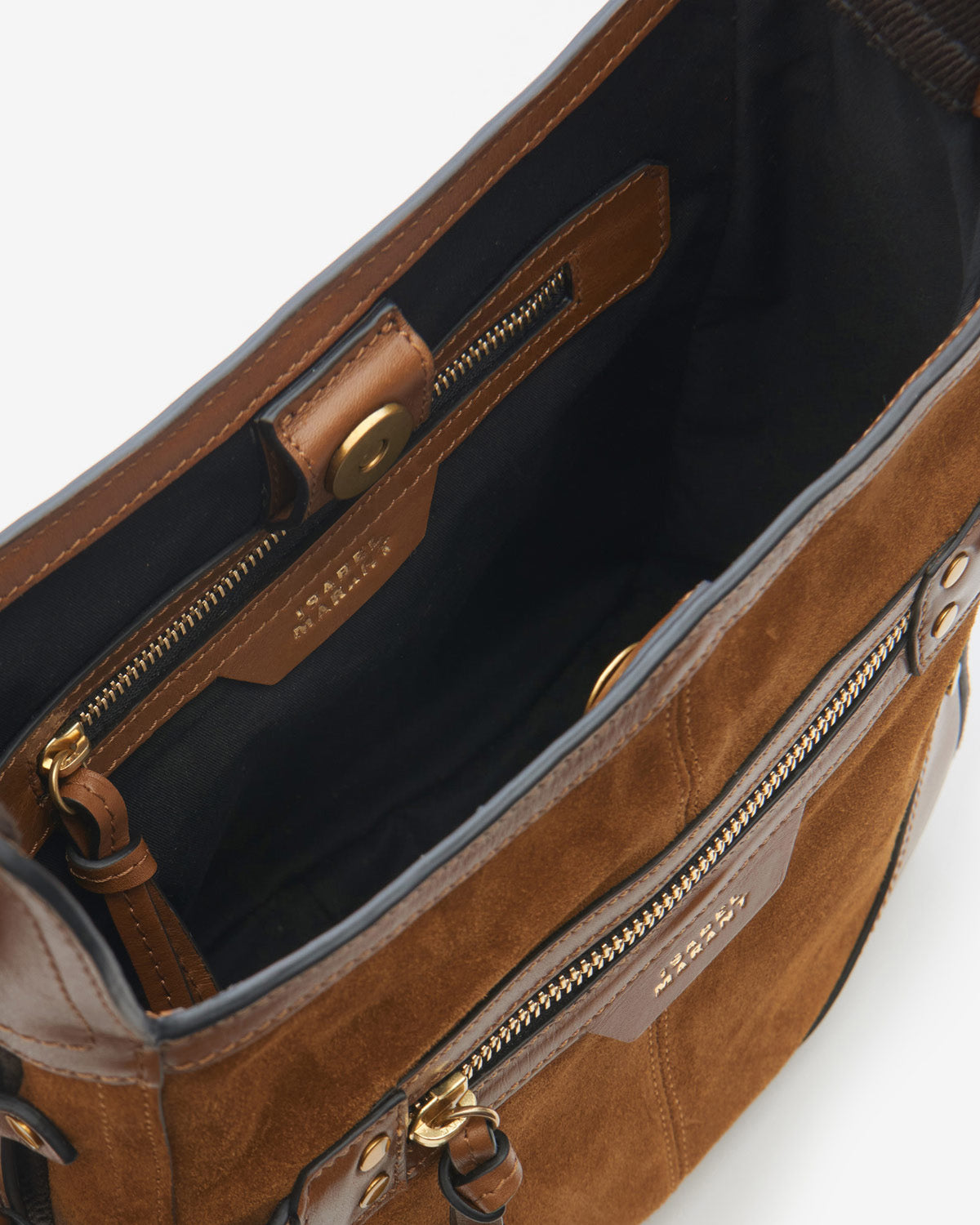 Sierra hobo s shoulder bag in suede leather - Cognac - Woman - 3