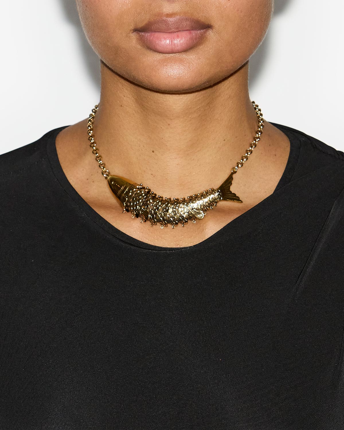 River choker necklace Woman Gold 1