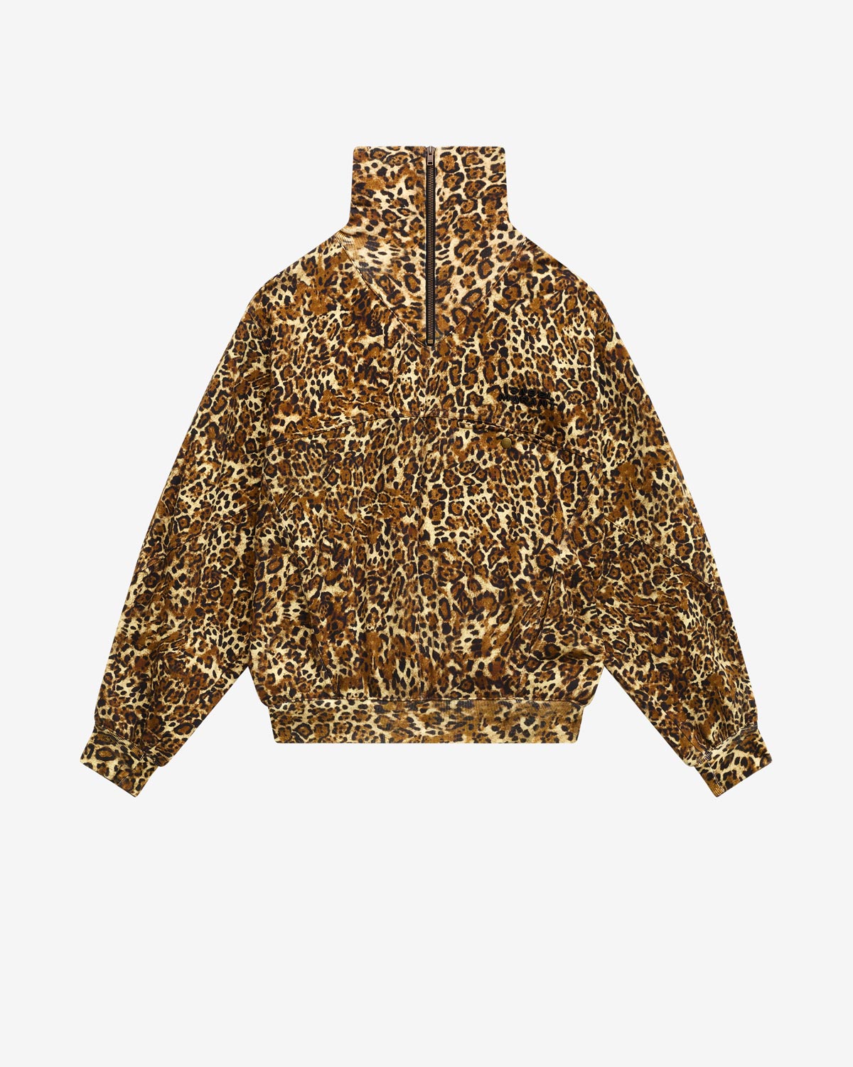 Felpa wilda a collo alto con stampa - Leopard - Woman - 5