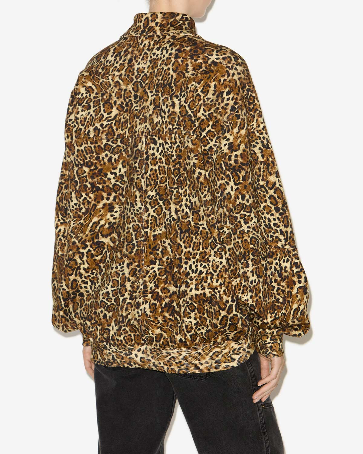 Felpa wilda a collo alto con stampa - Leopard - Woman - 4