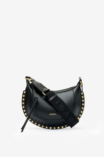 미니 문(mini moon) 가죽 크로스바디 바게트 백 - 검은색 - Woman - 2