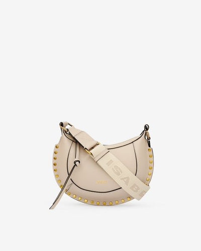 Borsa a spalla con borchie in pelle mini moon - Light beige - Woman - 2