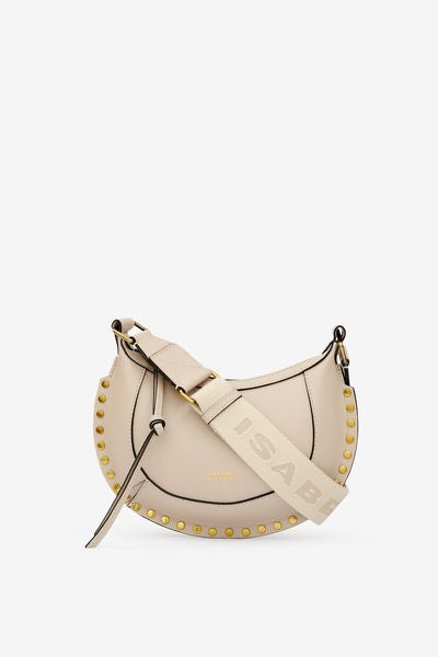 Mini moon leather shoulder baguette bag - Light beige - Woman - 2