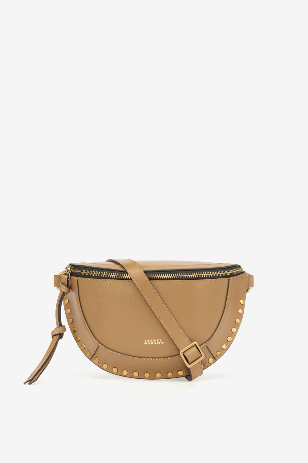 Skano belt bag in grained calfskin leather - Khaki - Woman - 1