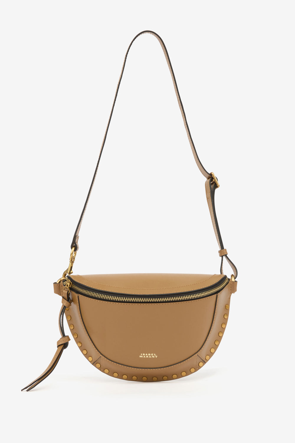 Skano belt bag in grained calfskin leather - Khaki - Woman - 5