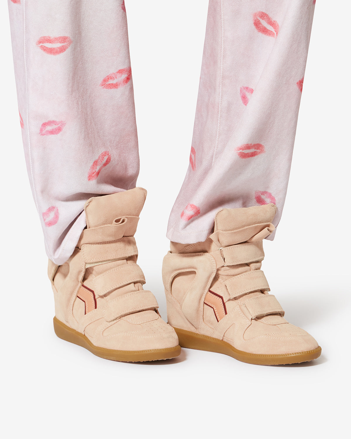 Sneakers bekett in pelle - Pale pink-peach - Woman - 5