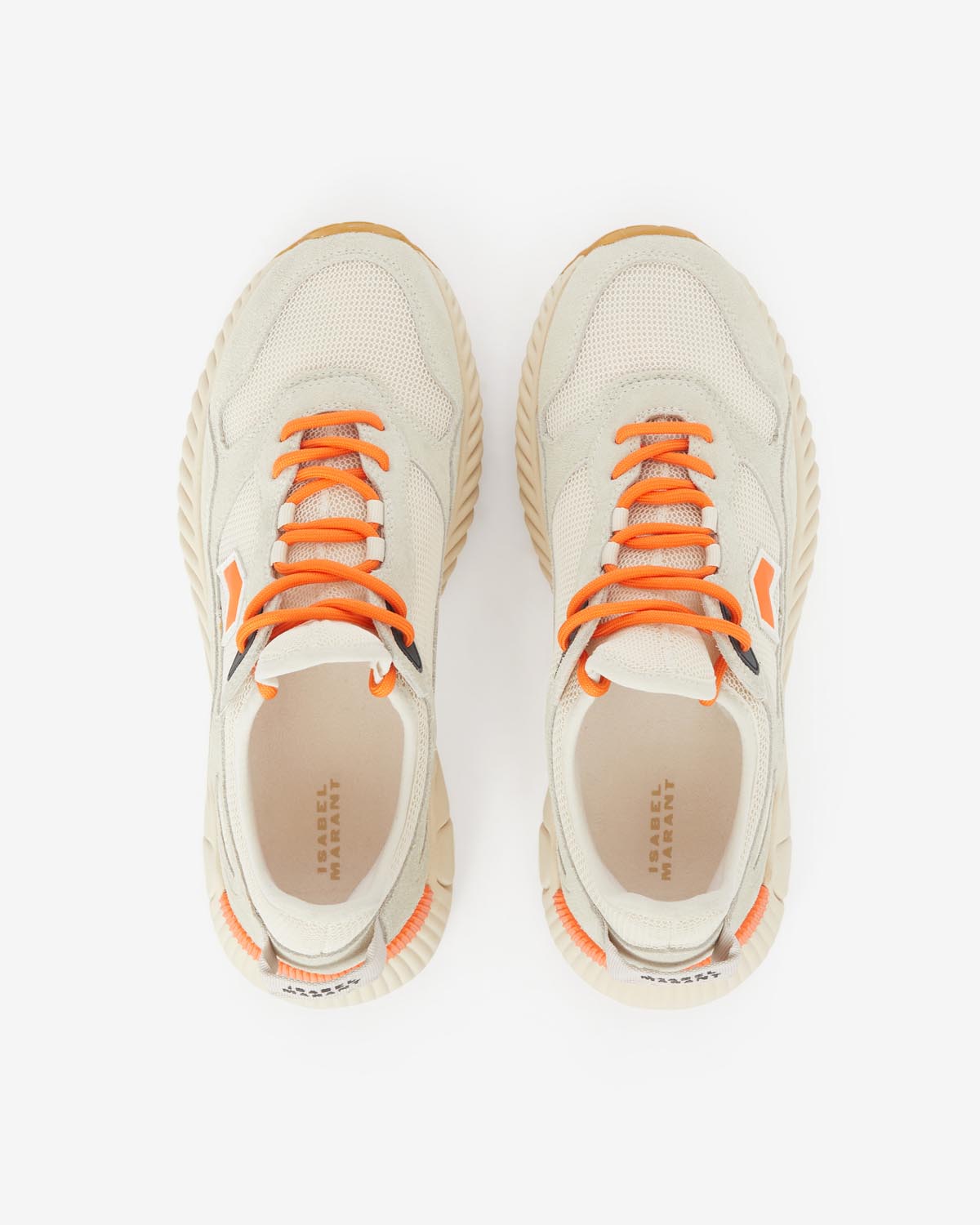Sneakers ewie Woman Ecru-orange 1