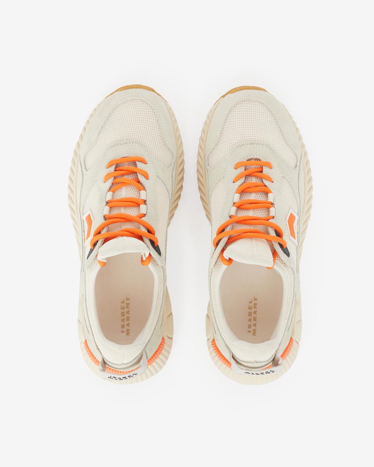 Sneakers ewie Man Ecru-orange 1