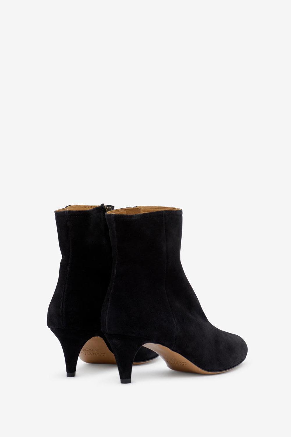 Bottines à talons en cuir velours deone - Noir - Woman - 2