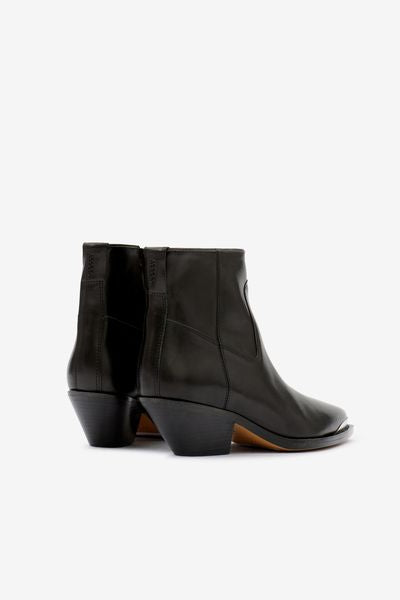 Boots en cuir adnae - Noir - Woman - 4