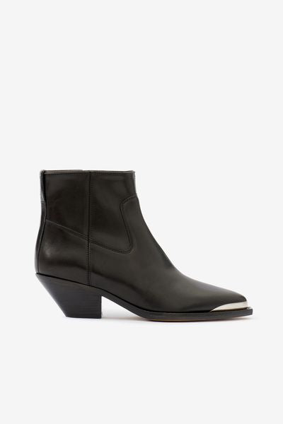 Boots en cuir adnae - Noir - Woman - 2