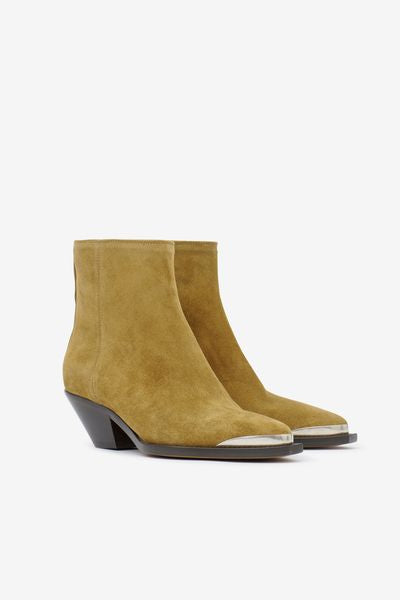 Boots en cuir adnae - Taupe - Woman - 9