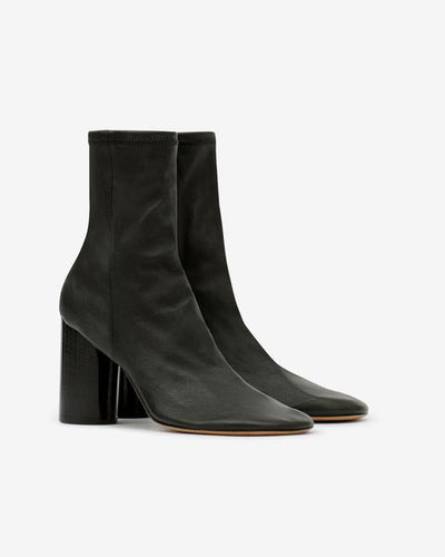 Soft leather ankle boots with high heels - Black - Woman - 5